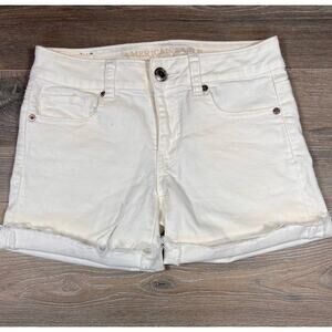 American Eagle White Denim Shorts